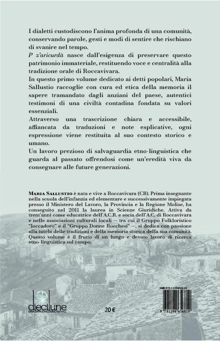 P Z'ARICURDÀ. Il dialetto di Roccavivara | Vol. 1 - I DETTI - immagine 2